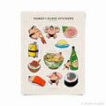 hawaii sushi sticker sheet