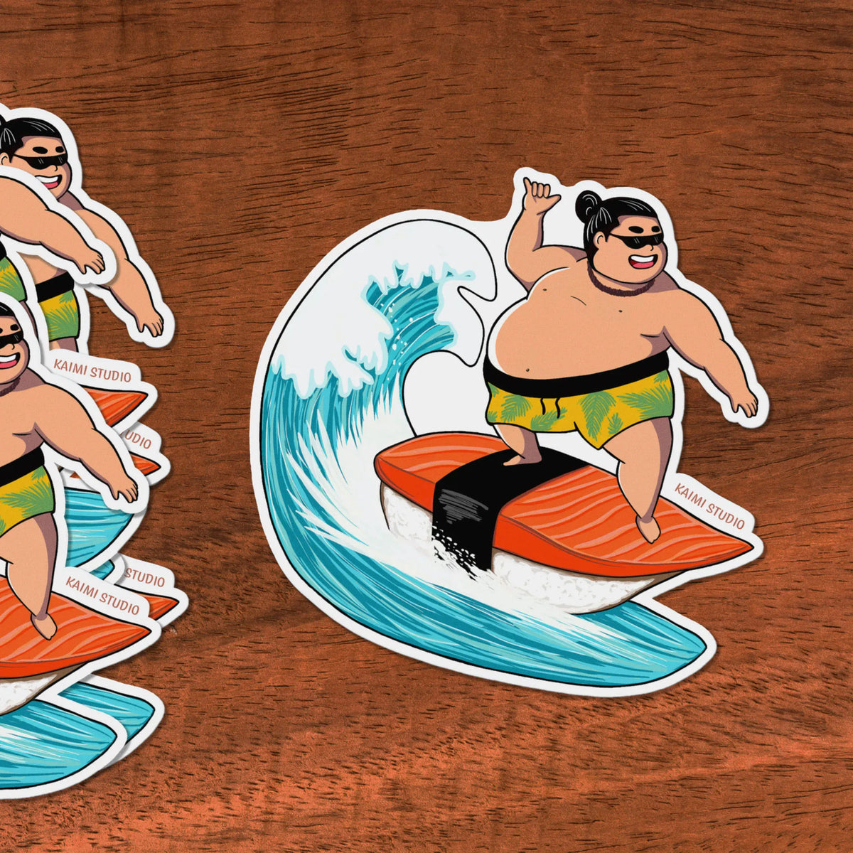 hawaii-sushi-sticker-set-surfer-wood