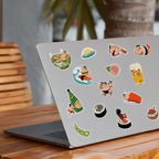 hawaii sushi stickers on laptop