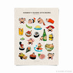 hawaii sushi sticker sheet