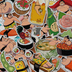 hawaii sushi stickers pile