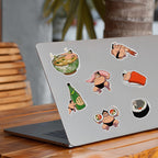 hawaii sushi stickers on laptop
