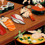 hawaii sushi poster detailed zoom miso-phat-classic-art-print-detail-shot-mockup