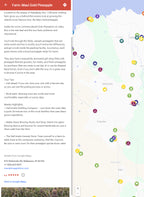 Screenshot of Maui Travel Map - marker details for Maui Gold Pineapple Farm